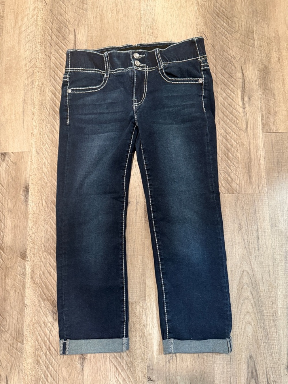 Women’s Dark Blue Crop Leg Jeans